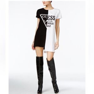 NWT GUESS ORIGINALS Cotton logo T-Shirt Dress